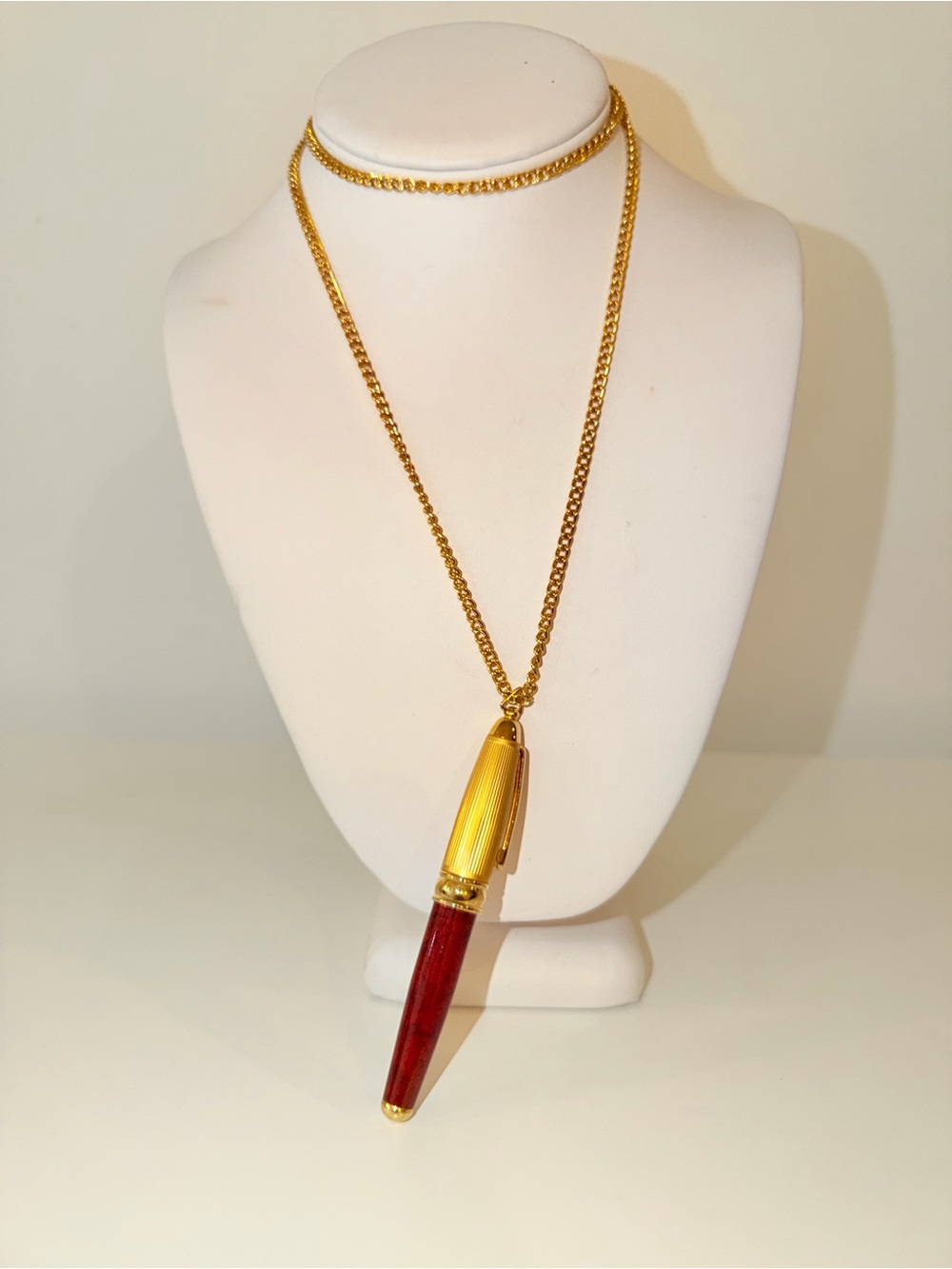 Vintage Hauser Mini Refillable Ink Pen Necklace
